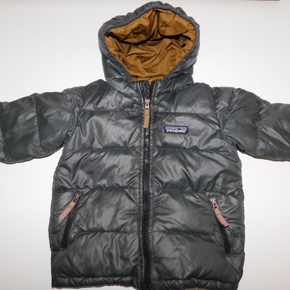 PATAGONIA charcoal black puffer jacket kids boys 2 year